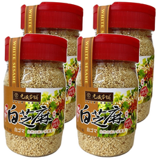 元歲本舖 熟炒白芝麻粒，原味元香 鹹甜皆宜, 150g, 4罐