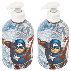 MARVEL 漫威 CAPTAIN AMERICA 美國隊長 溫和防護洗手液體皂 500ml, 2瓶