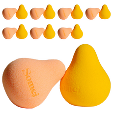 Somei大明星 美妝蛋mini小夥伴 Set 2個 親水性聚氨酯 (非乳膠) 30mmX38mm, 蜜桃色 + 黃色, 8個