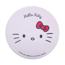 Hello Kitty 陶瓷軟木吸水杯墊, 1個, 白色