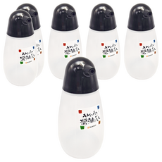 NAKAYA 日本 調料瓶 黑色, 220ml, 6個