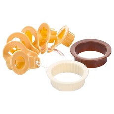 tescoma 林茲眼睛餅乾模組8件組, 黃色 + 白色 + 咖啡色, 1組