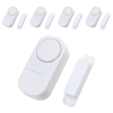 防盜警報器門窗 ABS電子元件 白色 5入, 1組
