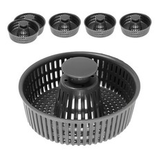 樂居家 不鏽鋼彈跳過濾水槽提籠 替換提籃, 6個, 灰色