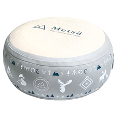 米特薩 雲朵小圓墊 輕巧好收納, 灰色 + 白色 + 米白色