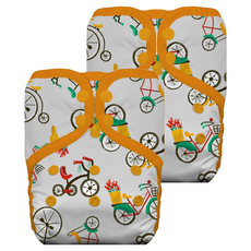 THIRSTIES 成長型 口袋式布尿布 一般款 自行車圖案, Cruising, 2件
