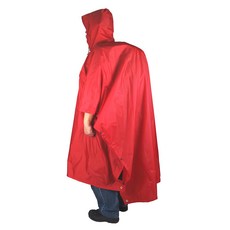 RHINO 犀牛 TrekLite 登山斗篷 地布 外帳 三合一 PONCHO/TARP, 紅色, 1人