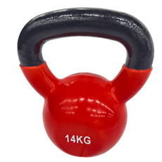 AB Sport 包膠壺鈴, 14KG, 紅色, 鐵製手柄打磨光滑處理, 1個