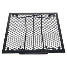 TOP&TOP 折疊收納露營耐熱網桌/洞洞桌/折疊桌/烤肉桌 頂級鐵製材質耐熱塗層 可直接明火使用, 1個, 黑色