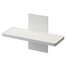 山崎 磁吸橫式瀝杯架，鋼（粉末塗裝）磁鐵，尺寸約寬31.7x深12.3x高20厘米, 白色, 1個