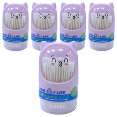 HOME LIFE 生活小品 兒童紙軸細棉棒 200支, 5罐