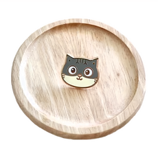 黃阿瑪的後宮生活 軟琺瑯徽章 大臉款 柚子款 金屬材質 尺寸約2.5 x 2.5cm, 1個