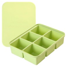 Dailylike Bonbon 6格矽膠分隔保鮮盒組, 酪梨綠, 1個