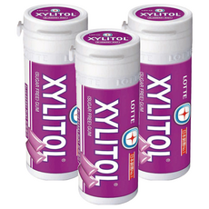 XYLITOL 藍莓薄荷無糖口香糖，口腔清新，健康維持, 26.1g, 3罐