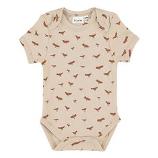 Trixie 有機棉短袖包屁衣 – 歡唱鳥語 100%棉, 74~80cm