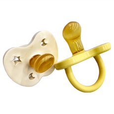 HEVEA 彩色拇指型奶嘴組, 100%純天然橡膠, 3個月以上, PB&MW, 1組