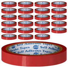 8H 顏色膠帶 18mm*45M 台灣產, 紅色, 24個