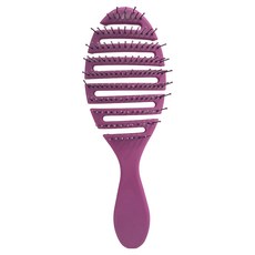 橢圓抗靜電按摩梳 24.2 x 7.3 x 2.4cm, 紫色, 1個