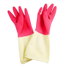 賜妳好 家庭用乳膠手套, 寬8.5寸 x 長33cm, 雙色, 12雙