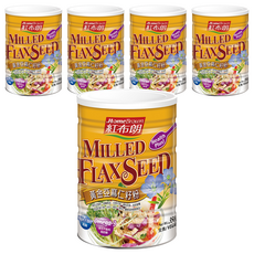 HomeBrown 紅布朗 黃金亞麻仁籽粉, Omega-3來源, 高纖, 全素, 350g, 5罐