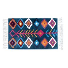 TROMSO 西班牙圖騰流蘇吸水大地墊, 阿賽德湛藍