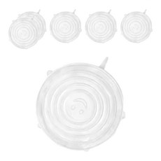 AHOYE 圓形矽膠保鮮膜6件組, 1套, 透明色