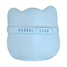 優思居 兔子貓咪便當盒 - 貓咪藍, 350ml, 1個