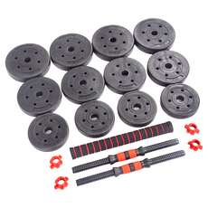 成功 二合一組合式可調啞鈴槓鈴組 5層安全防護, 20kg, 1組