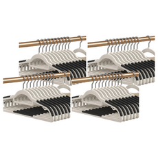 小麥購物 肩部防滑衣架, 曜夜黑, 40支