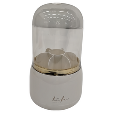 簡約風旋轉化妝刷收納筒, 白色, 1個