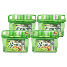 e香 冰箱消臭劑-綠茶 添加天然除臭原料 加入綠茶萃取液 加強去除異味, 150g, 4個