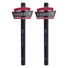 D-UP 極細絲滑防水眼線液筆, 濃密黑, 2支