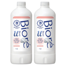Biore 蜜妮 台灣公司貨 高彈潤沐浴慕絲 優雅花香 補充瓶, 450ml, 2瓶