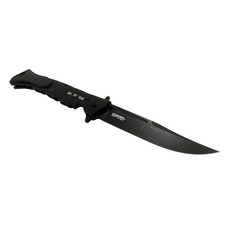 Cold Steel Luzon 巨型折刀 8Cr13MoV不銹鋼全黑塗層 加強鎖定裝置 露營刀具, 黑色, 1個