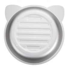 降溫神器鋁製貓盆 大, 1個, 銀色