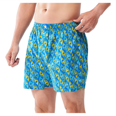 Arnold Palmer 雨傘牌 塗鴉印花平織平口褲 - 100%棉, 透氣舒適, XL(86-94cm), 藍色