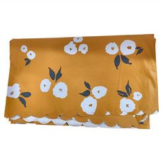 Homely Zakka 北歐繁花印花桌巾 PVC材質, 180 x 140cm, 梔子花, 1個