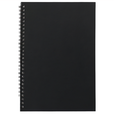 小麥購物 G276 A5線圈筆記本 130g, 黑色線條, 5本