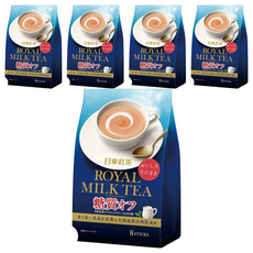 日東紅茶 皇家奶茶包 (少糖), 香醇濃郁, 即時沖泡, 獨立包裝, 9.4g, 8包, 5袋