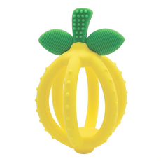 立體矽膠 寶寶固齒玩具 安全矽膠材質 舒緩長牙不適, 固齒器, 陽光檸檬 Itzy Ritzy, 1個