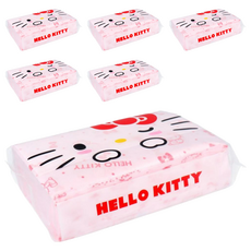 Hello Kitty 柔軟面紙 天然紙巾 - 日本原產, 1入, 6包