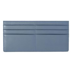 真皮頭層牛皮女士極薄皮夾錢包長夾女夾 6卡位 65g, 19.8 x 8 x 0.5cm, 牛仔藍