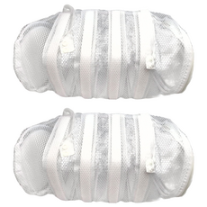 加厚款 洗鞋專用網袋 17 x 18 x 4cm 圓筒形, 白色, 2個