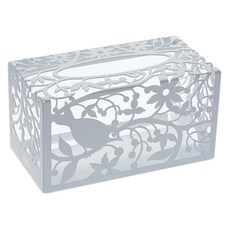 OPUS 東齊金工 金屬工藝面紙盒 TI-ma08W 鵲上林梢, 優雅白, 1個