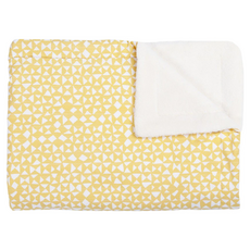 trixie 有機棉刷毛被毯 雙面設計 保暖 可當午睡毯 沙發毯, 金黃起司, 1個