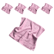 non-no 儂儂 細柔吸水毛巾 厚薄適中 飯店等級專用 耐磨耐用, 粉色, 5條