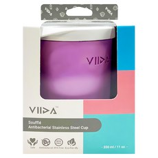 VIIDA Souffle 304L抗菌不鏽鋼杯, 紫色, 1個, 330ml