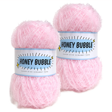 Knitt Honey Bubble系列 菜瓜布線 13 淺粉色 220公尺 90克, 2捲