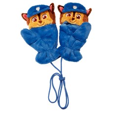 PAW PATROL 汪汪隊立大功 露指翻蓋保暖絨毛手套 阿奇 3歲以上