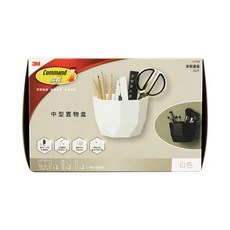 3M Command 無痕 置物盒 #17719 中型, 白色, 1盒